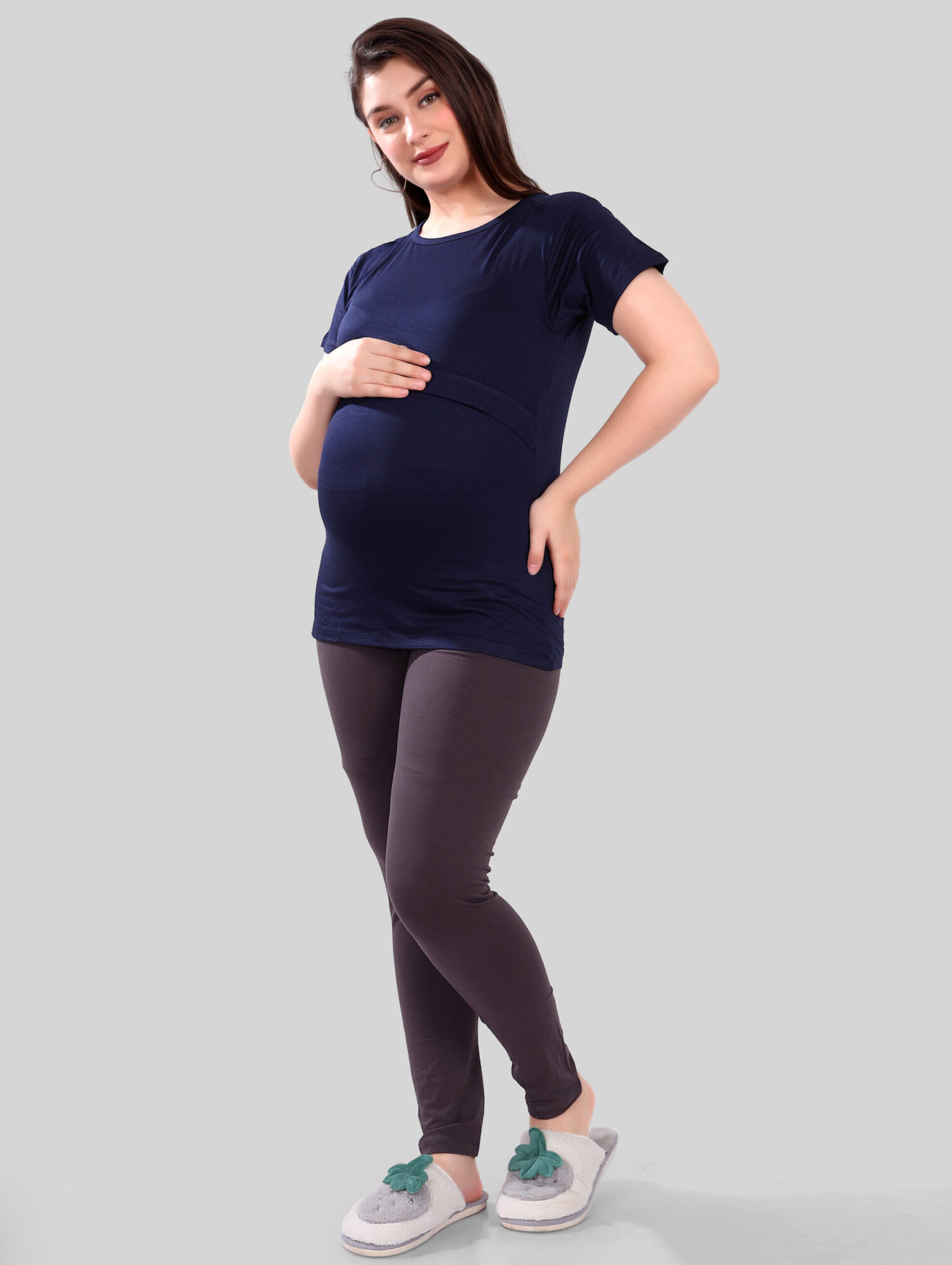 TUMMY Maternity Nursing Pull On Top(Blue) - Image 5