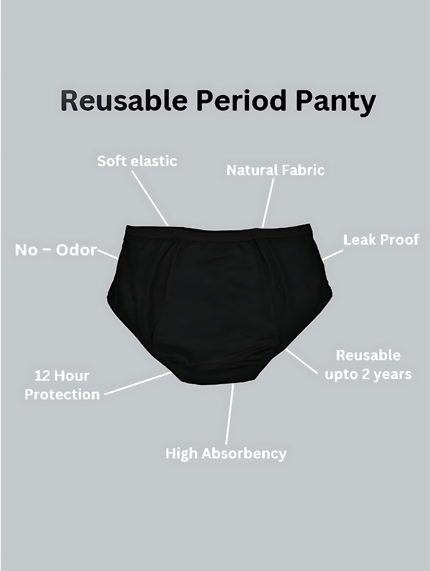 Bamboo Cotton Leak Proof Period Panties (2)